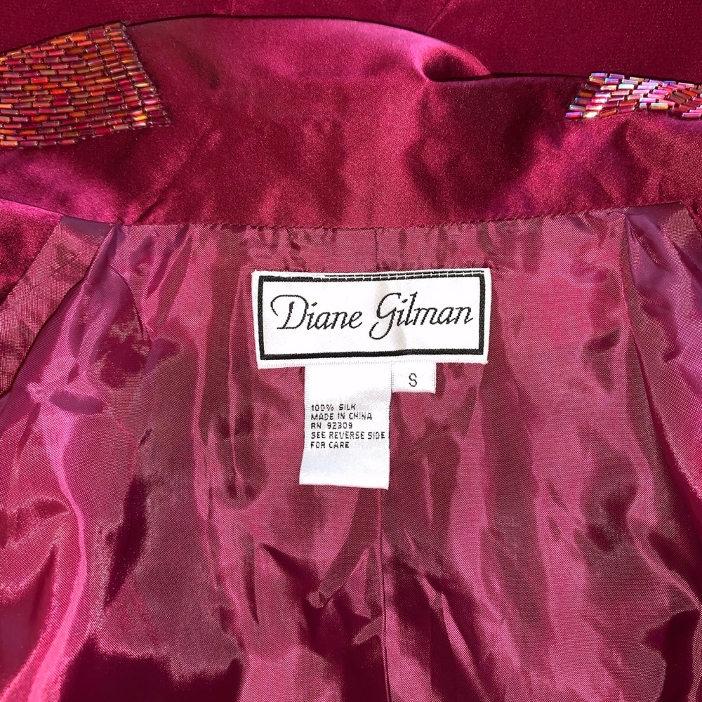 Diane Gilman 100% silk blazer/jacket - Picture 7 of 16